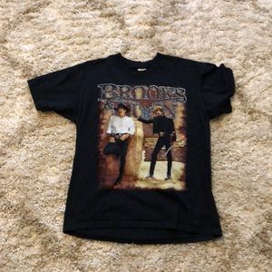 Vintage Brooks and Dunn Tee Black Large MINT